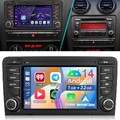 Autoradio Android 14 1+32GB Carplay GPS RDS Navi WiFi Für Audi A3 S3 8P RS3 8P1