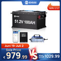 5KW 48V 100Ah Bluetooth  LiFePO4 Golf Cart Batterie Metallgehäuse 18A Ladegerät