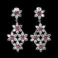 925 Sterlingsilber Ohrringe Oval Aquamarin Granat Natürlicher Edelstein Schmuck