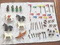 Konvolut Lego Sammlung Ritter+Schilder Waffen,Pferde,Flaggen Drachen Zubehör