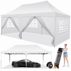Pavillon 3x3/3x6m/3x4.5m Faltpavillon Wasserdicht Partyzelt Gartenzelt UV-Schutz
