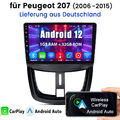 9" Carplay Autoradio Für Peugeot 207 2006-2015 Android 12 GPS Navi BT DAB+ 2+32G