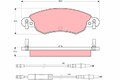 TRW Bremsbelagsatz, Scheibenbremse GDB1447 für CITROËN