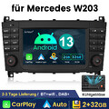 Für Mercedes Benz C Klasse W203 CLK W209 Autoradio Android 13 GPS Navi Carplay 