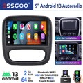 DAB+ Autoradio Für Opel Vivaro B Fiat Talento CarPlay 64G Android 14 Kam GPS RDS