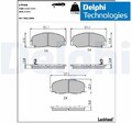 Delphi LP944 Bremsbelagsatz für Scheibenbremse Bremsbelagsatz 