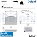 Delphi LP5026EV Bremsbelagsatz für Scheibenfeststellbremse für Tesla 
