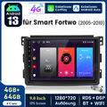 Für Smart Fortwo 451 2005-10 64G Android 13 Autoradio Apple Carplay GPS Navi RDS