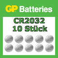 GP Battery  CR2032  Lithium Knopfzelle Knopfbatterie | CR2032 | 10x Stück