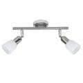 BRILLIANT Lampe Sofia Spotrohr 2flg eisen/chrom/weiß | 2x D45, E14, 40W, geeigne