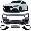 Für Mercedes CLA C118 ab 2019- Front Stoßstange Sport Optik Schwarz Glanz