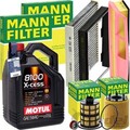 MANN INSPEKTIONSPAKET+MOTUL 5W-40 ÖL passend für 1.3D FIAT DOBLO PUNTO 188 IDEA
