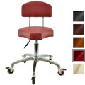 Rollhocker mit Lehne u. Bremsen höhenverstellbar Arbeitshocker Hocker Drehhocker