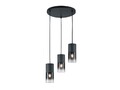 Moderne Hängelampe aus Glas, 3xE27, Schwarz, Trio