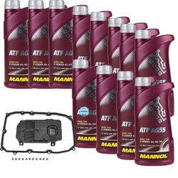 12 L MANNOL Getriebeöl ATF AG55 MEYLE Getriebeölfilter für VW Touareg 3.0 V6