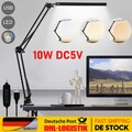 LED Schreibtischlampe Klemmleuchte Tischlampe Dimmbar Leselampe Büroleuchte 10W