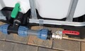 Pumpenanschluss für Verbindungsset Wassertank 40 mm-PE- Rohr 1" Kugelhahn
