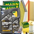 MANN INSPEKTIONSPAKET+6L MANNOL 504 5W-30 ÖL passend für AUDI A3 SKODA OCTAVIA 3