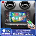 Android 13 Autoradio Für AUDI A3 S3 RS3 Carplay GPS NAVI BT WIFI SWC FM DAB+ RDS