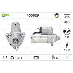VALEO Starter 2.2 KW passend für VW Transporter IV Bus 2.4 D 455629