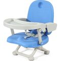 Sitzerhöhung Stuhl für Kinder mit Sicherheitsgurt Abnehmbarem Tablett/PU Kissen