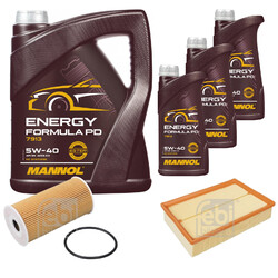 FEBI BILSTEIN Inspektionspaket 8L MANNOL Energy Formula PD 5W-40 für Renault