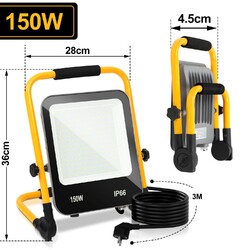 LED Fluter Stativ Baustrahler 50-200W Strahler Flutlicht Außen Scheinwerfer IP66