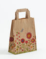 Papiertragetaschen Blumenwiese natur Papiertüten Tüten Tragetaschen Blumen braun