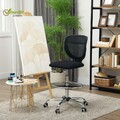 Vinsetto Bürostuhl Ergonomisch Schreibtischstuhl mit verstellbar Fußring Schwarz