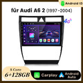 Carplay Android 13 Autoradio GPS 4G WIFI Für Audi A6 4B2 4B5 C5 1997-2005 6+128G