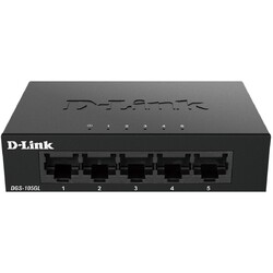 D-LINK DGS-105GL 5-Port Gigabit unmanaged Desktop Switch 5x LAN-Port 10/100/1000