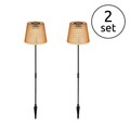 LUXUS SOLARLEUCHTE ERDSPIEß 2er SET SOLARLAMPE GARTENLAMPE SOLAR AUßEN 136044700