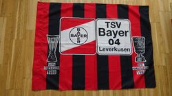 Bayer 04 Leverkusen Stockflagge Stockfahne - 90 x 70 cm Blockstreifen -1988/1993