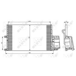 NRF Klimakondensator für Opel Vectra