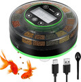 USB Rechargeable Aquarium Fish Feeder with Timer & LCD Display Auto Feeder