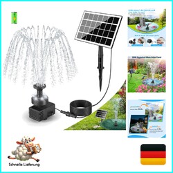 Solar Springbrunnen für außen 2025 Upgrade,3.5W Solar Teichpumpe LED-Lichtern...