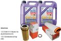 MAHLE Inspektionspaket 10 L LIQUI MOLY 5W-40 High Tech für BMW X3 3.0d 525d