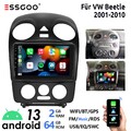 9" 2+64G Android 13 Carplay Autoradio GPS Navi WiFi RDS BT Für VW Beetle 2001-10
