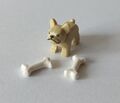 LEGO City 60382 Figur Minifigur Tier Hund Bulldogge + 2 Knochen NEUWARE