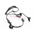 Sensor, Raddrehzahl METZGER 09001460 für MITSUBISHI, Vorderachse rechts
