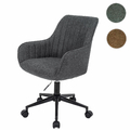 Bürostuhl HWC-J62, Drehstuhl Schreibtischstuhl Lehnstuhl, Stoff/Textil Armlehne