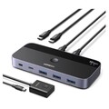 USB-C Switch 2PC 4 Out 10Gbps USB 3.2 2 In Umschalter für Tastatur Maus Drucker