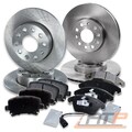 BREMSSCHEIBEN + BREMSBELÄGE VORNE + HINTEN FÜR AUDI A3 SKODA OCTAVIA VW TOURAN