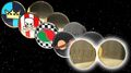 5x LEGO® VIP Sammlermünzen: Octan-, Castle, Pirates, Space, Gold + VIP- Münzetui