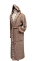 LUXUS Baumwollbademantel Damen/Herren Morgenmantel mit Kapuze Elegans 450gr