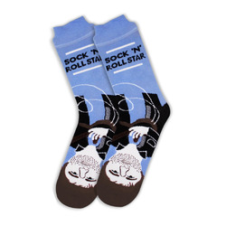 Noel Gallagher Socken - blaue Baumwolle | Wadensocke | Bogenstütze | berühmt | Rock