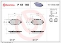 BREMBO Bremsbelagsatz, Scheibenbremse P 61 140 für CITROËN DS OPEL PEUGEOT