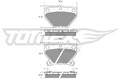Bremsbelagsatz Scheibenbremse TOMEX Brakes TX 13-77 für TOYOTA YARIS VERSO VAN