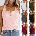 Geripptes Damen-T-Shirt Mit V-Ausschnitt Ärmelloses Tanktop Lässiges Sommer