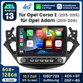 Android14 Für Opel Corsa E 15-2019 8-Kern Carplay Autoradio GPS Navi WIFI SWC FM